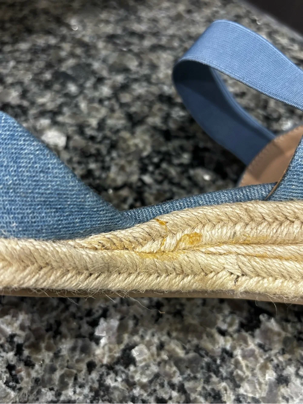 Life Stride Velocity Kimmie Blue Denim Wedge Heels Size 7 1/2